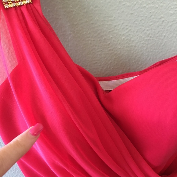 NEW xscape by joanna chen one shoulder long dress - Picture 3 of 8